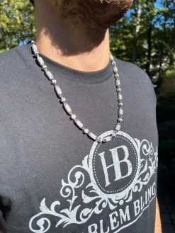 MOISSANITE Men's Bullet Chain Real 925 Silver Iced Flooded Out Hip Hop Necklace 18 MOISSANITE Men's Bullet Chain Real 925 Silver Iced Flooded Out Hip Hop Necklace -Harlem Bling Shop moissanite mens bullet chain real 925 silver iced flooded out hip hop necklace 40206.1665582589