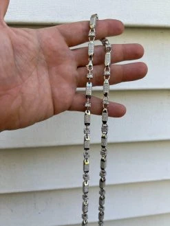 MOISSANITE Men's Bullet Chain Real 925 Silver Iced Flooded Out Hip Hop Necklace 25 MOISSANITE Men's Bullet Chain Real 925 Silver Iced Flooded Out Hip Hop Necklace -Harlem Bling Shop moissanite mens bullet chain real 925 silver iced flooded out hip hop necklace 92760.1665582624