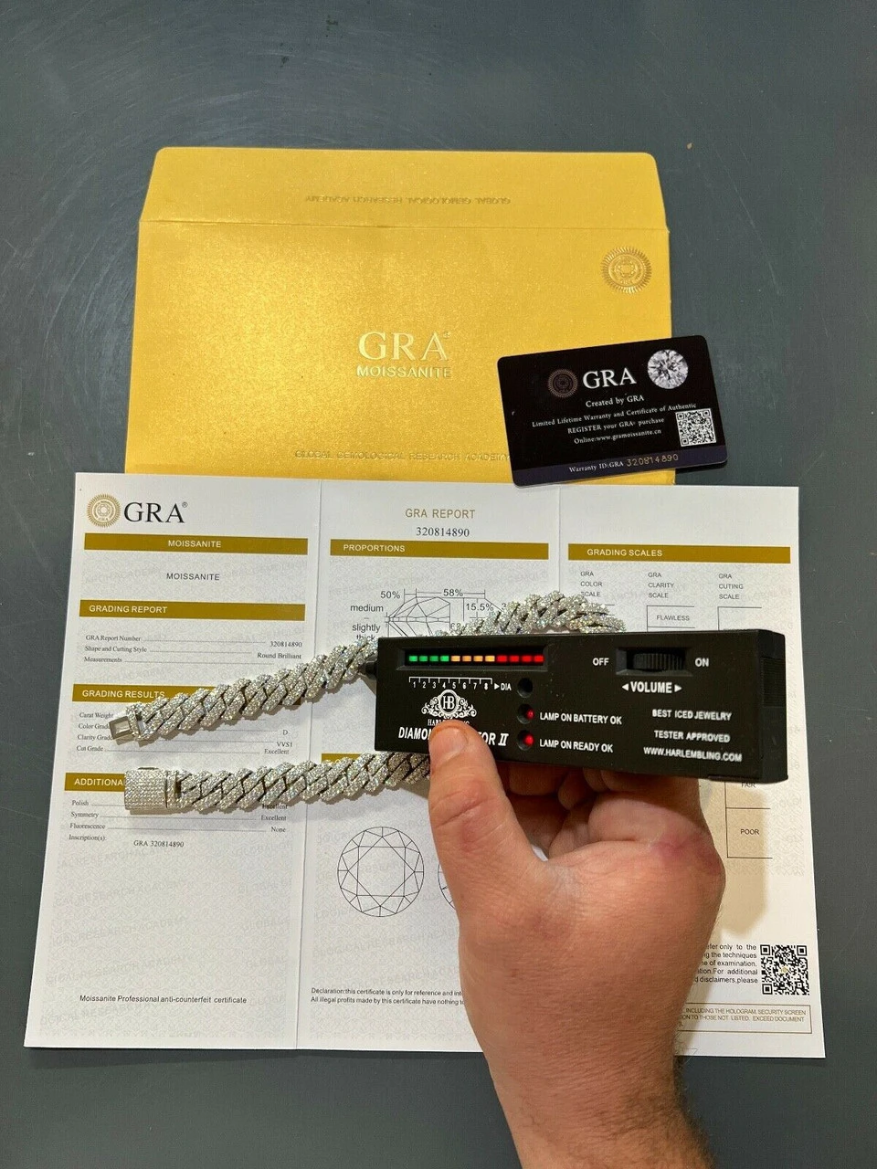 MOISSANITE Prong Cuban Link Chain Real Iced Necklace Hip Hop Pass Diamond Test 13 MOISSANITE Prong Cuban Link Chain Real Iced Necklace Hip Hop Pass Diamond Test - Image 11