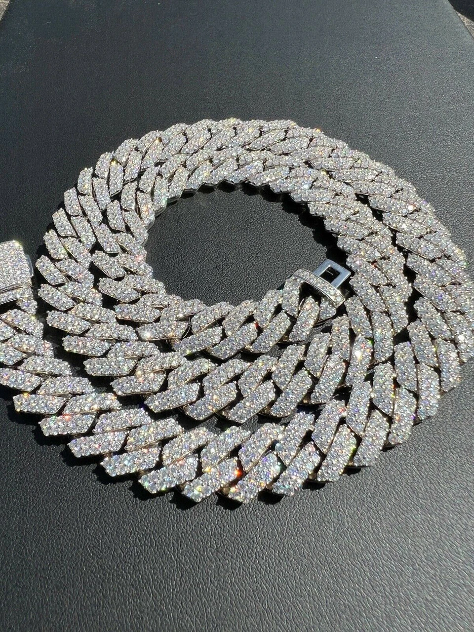 MOISSANITE Prong Cuban Link Chain Real Iced Necklace Hip Hop Pass Diamond Test 11 MOISSANITE Prong Cuban Link Chain Real Iced Necklace Hip Hop Pass Diamond Test - Image 9