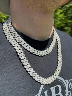 MOISSANITE Prong Cuban Link Chain Real Iced Necklace Hip Hop Pass Diamond Test 15 MOISSANITE Prong Cuban Link Chain Real Iced Necklace Hip Hop Pass Diamond Test -Harlem Bling Shop moissanite prong cuban link chain real iced necklace hip hop pass diamond test 97629.1664360890