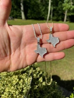 MOISSANITE Real 925 Silver / 14k Gold Hip Hop Texas State Shape Pendant Iced 23 MOISSANITE Real 925 Silver / 14k Gold Hip Hop Texas State Shape Pendant Iced -Harlem Bling Shop moissanite real 925 silver 14k gold hip hop texas state shape pendant iced 48641.1674668410