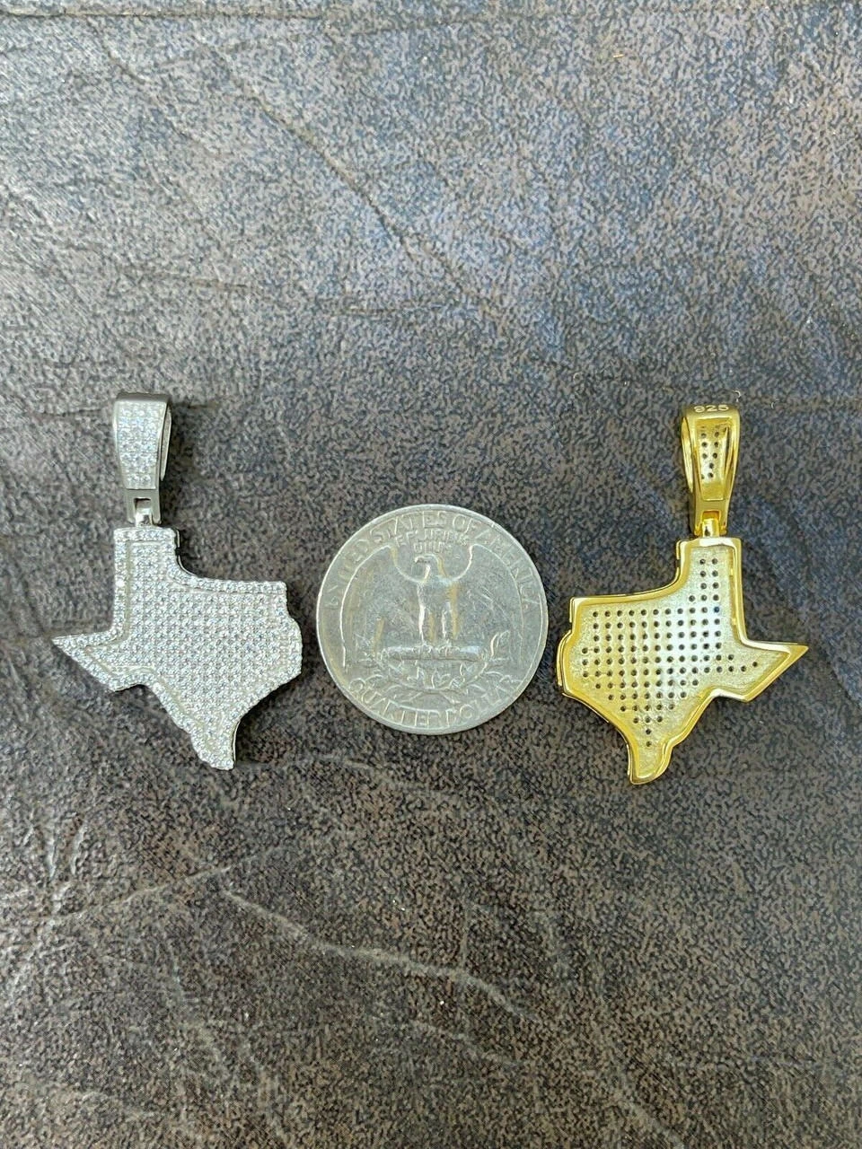 MOISSANITE Real 925 Silver / 14k Gold Hip Hop Texas State Shape Pendant Iced 12 MOISSANITE Real 925 Silver / 14k Gold Hip Hop Texas State Shape Pendant Iced - Image 10