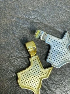 MOISSANITE Real 925 Silver / 14k Gold Hip Hop Texas State Shape Pendant Iced 21 MOISSANITE Real 925 Silver / 14k Gold Hip Hop Texas State Shape Pendant Iced -Harlem Bling Shop moissanite real 925 silver 14k gold hip hop texas state shape pendant iced 72246.1674668538