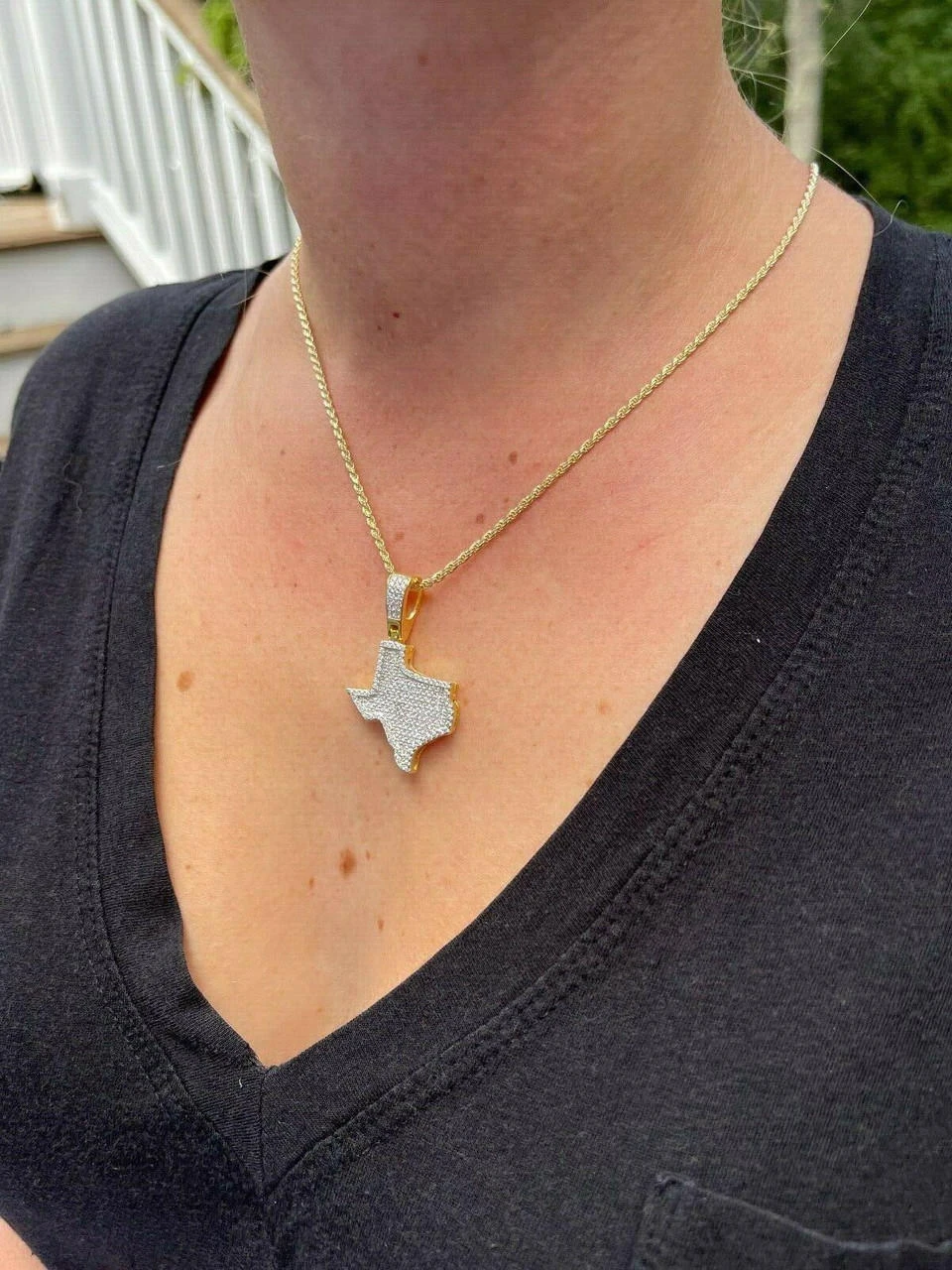 MOISSANITE Real 925 Silver / 14k Gold Hip Hop Texas State Shape Pendant Iced 15 MOISSANITE Real 925 Silver / 14k Gold Hip Hop Texas State Shape Pendant Iced - Image 13