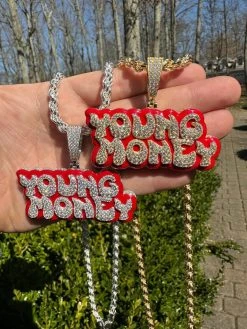 MOISSANITE Real 925 Silver / 14k Gold Iced YOUNG MONEY Hip Hop Pendant Necklace 24 MOISSANITE Real 925 Silver / 14k Gold Iced YOUNG MONEY Hip Hop Pendant Necklace -Harlem Bling Shop moissanite real 925 silver 14k gold iced young money hip hop pendant necklace 85885.1679426639