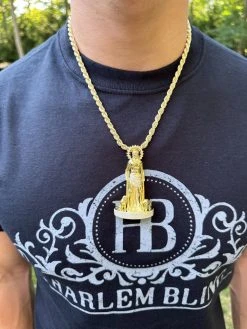 MOISSANITE Real 925 Silver / Gold 3D Saint Lazarus Iced Necklace Pendant Hip Hop 32 MOISSANITE Real 925 Silver / Gold 3D Saint Lazarus Iced Necklace Pendant Hip Hop -Harlem Bling Shop moissanite real 925 silver gold 3d saint lazarus iced necklace pendant hip hop 24173.1688425133