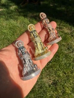 MOISSANITE Real 925 Silver / Gold 3D Saint Lazarus Iced Necklace Pendant Hip Hop 38 MOISSANITE Real 925 Silver / Gold 3D Saint Lazarus Iced Necklace Pendant Hip Hop -Harlem Bling Shop moissanite real 925 silver gold 3d saint lazarus iced necklace pendant hip hop 63248.1688425148