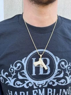 MOISSANITE Real 925 Silver / Gold Gun Pistol Iced Necklace Pendant Hip Hop 23 MOISSANITE Real 925 Silver / Gold Gun Pistol Iced Necklace Pendant Hip Hop -Harlem Bling Shop moissanite real 925 silver gold gun pistol iced necklace pendant hip hop 23273.1675447438