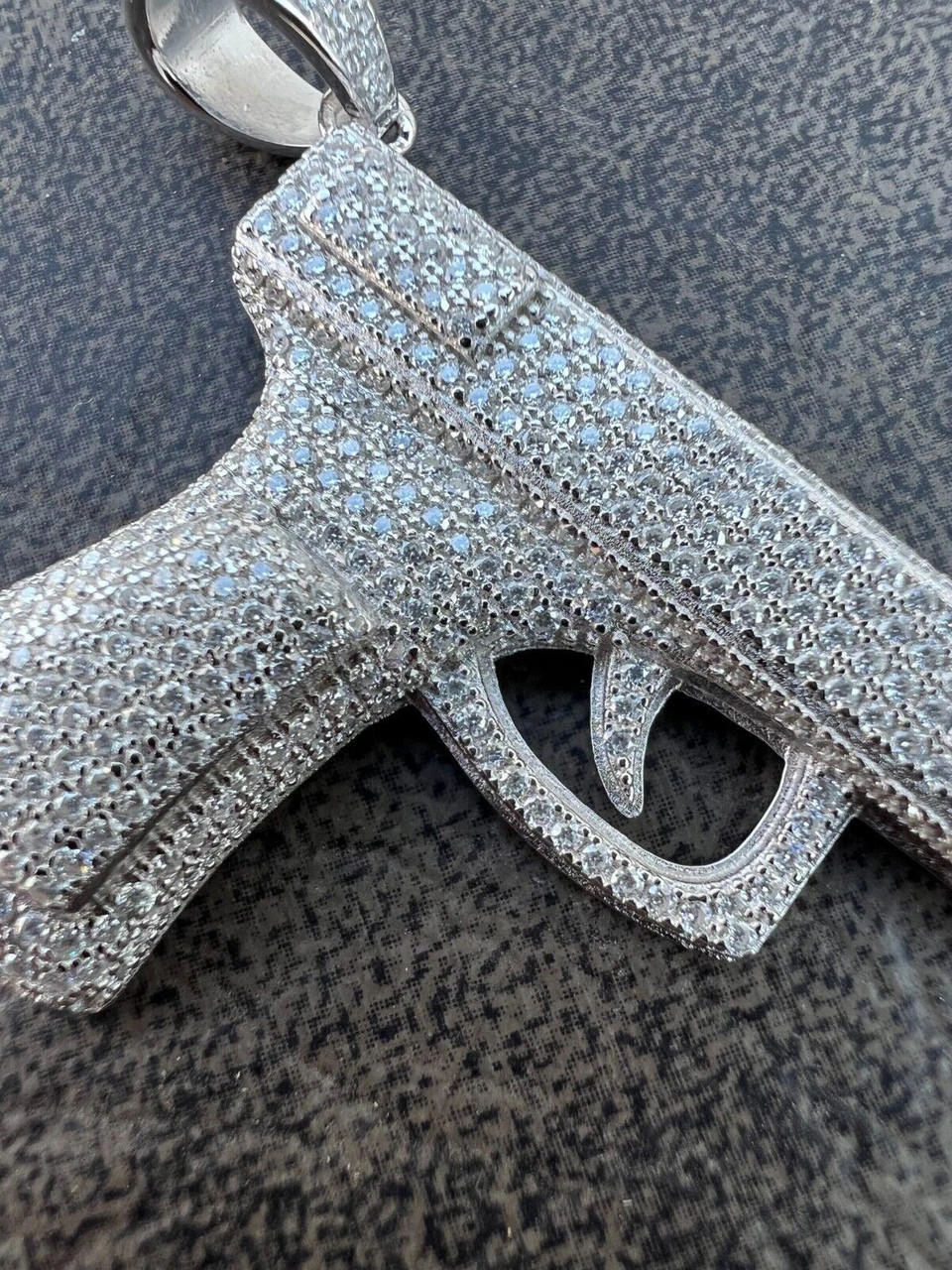 MOISSANITE Real 925 Silver / Gold Gun Pistol Iced Necklace Pendant Hip Hop 19 MOISSANITE Real 925 Silver / Gold Gun Pistol Iced Necklace Pendant Hip Hop - Image 17