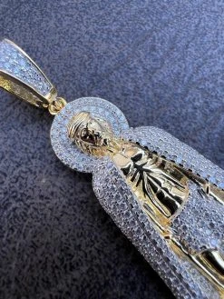 MOISSANITE Real 925 Silver / Gold Saint St Lazarus Iced Necklace Pendant Hip Hop 31 MOISSANITE Real 925 Silver / Gold Saint St Lazarus Iced Necklace Pendant Hip Hop -Harlem Bling Shop moissanite real 925 silver gold saint st lazarus iced necklace pendant hip hop 01735.1675447314