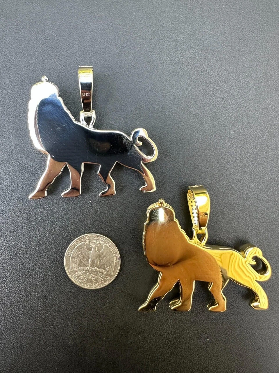 MOISSANITE Real 925 Silver Iced Lion Of Judah W. Crown Rasta Pendant Necklace 10 MOISSANITE Real 925 Silver Iced Lion Of Judah W. Crown Rasta Pendant Necklace - Image 8