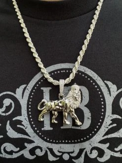 MOISSANITE Real 925 Silver Iced Lion Of Judah W. Crown Rasta Pendant Necklace 33 MOISSANITE Real 925 Silver Iced Lion Of Judah W. Crown Rasta Pendant Necklace -Harlem Bling Shop moissanite real 925 silver iced lion of judah w crown rasta pendant necklace 85335.1694654952