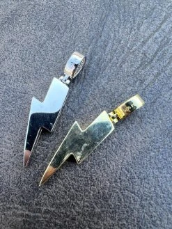 MOISSANITE Real Silver / Gold Lightning Bolt Necklace Pendant Pass Diamond Test 29 MOISSANITE Real Silver / Gold Lightning Bolt Necklace Pendant Pass Diamond Test -Harlem Bling Shop moissanite real silver gold lightning bolt necklace pendant pass diamond test 63210.1675447190