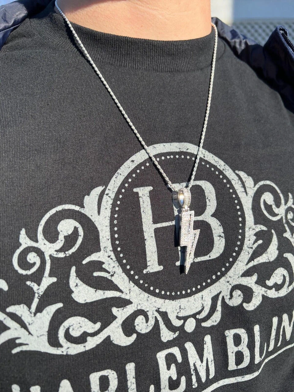 MOISSANITE Real Silver / Gold Lightning Bolt Necklace Pendant Pass Diamond Test 17 MOISSANITE Real Silver / Gold Lightning Bolt Necklace Pendant Pass Diamond Test - Image 15