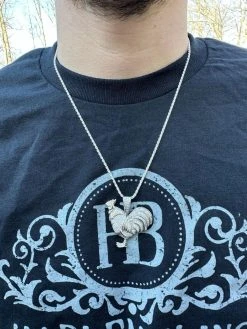 MOISSANITE Real Solid 925 Silver/Gold Plated Iced Rooster Gallo Pendant Necklace 41 MOISSANITE Real Solid 925 Silver/Gold Plated Iced Rooster Gallo Pendant Necklace -Harlem Bling Shop moissanite real solid 925 silvergold plated iced rooster gallo pendant necklace 23403.1679340152