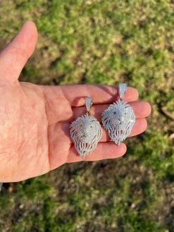 MOISSANITE Silver/Gold Plated Iced Lion King Pendant Necklace Pass Diamond Test 21 MOISSANITE Silver/Gold Plated Iced Lion King Pendant Necklace Pass Diamond Test -Harlem Bling Shop moissanite silvergold plated iced lion king pendant necklace pass diamond test 19775.1671726299