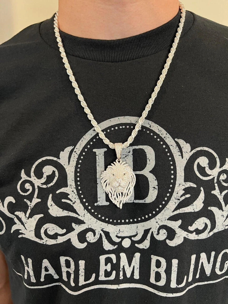 MOISSANITE Silver/Gold Plated Iced Lion King Pendant Necklace Pass Diamond Test 17 MOISSANITE Silver/Gold Plated Iced Lion King Pendant Necklace Pass Diamond Test - Image 15