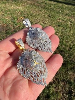 MOISSANITE Silver/Gold Plated Iced Lion King Pendant Necklace Pass Diamond Test 19 MOISSANITE Silver/Gold Plated Iced Lion King Pendant Necklace Pass Diamond Test -Harlem Bling Shop moissanite silvergold plated iced lion king pendant necklace pass diamond test 35144.1671726325