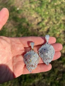 MOISSANITE Silver/Gold Plated Iced Lion King Pendant Necklace Pass Diamond Test 20 MOISSANITE Silver/Gold Plated Iced Lion King Pendant Necklace Pass Diamond Test -Harlem Bling Shop moissanite silvergold plated iced lion king pendant necklace pass diamond test 41856.1671726300