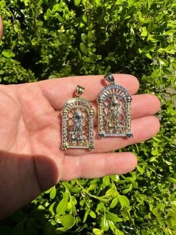 MOISSANITE St Lazarus Real 925 Silver / Gold Plated Saint Iced Necklace Pendant 29 MOISSANITE St Lazarus Real 925 Silver / Gold Plated Saint Iced Necklace Pendant -Harlem Bling Shop moissanite st lazarus real 925 silver gold plated saint iced necklace pendant 18462.1683665416