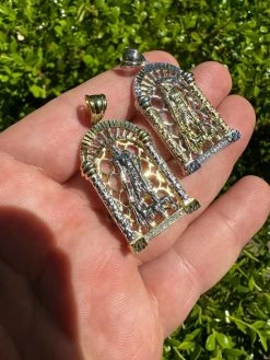 MOISSANITE St Lazarus Real 925 Silver / Gold Plated Saint Iced Necklace Pendant 30 MOISSANITE St Lazarus Real 925 Silver / Gold Plated Saint Iced Necklace Pendant -Harlem Bling Shop moissanite st lazarus real 925 silver gold plated saint iced necklace pendant 67200.1683665434