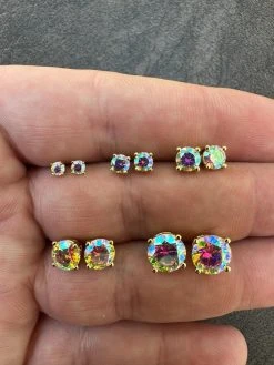Rainbow Opal Moissanite Screwback Stud Earrings 925 Silver 14k Gold Plated 3-8mm 34 Rainbow Opal Moissanite Screwback Stud Earrings 925 Silver 14k Gold Plated 3-8mm -Harlem Bling Shop rainbow opal moissanite screwback stud earrings 925 silver 14k gold plated 3 8mm 91462.1688771711
