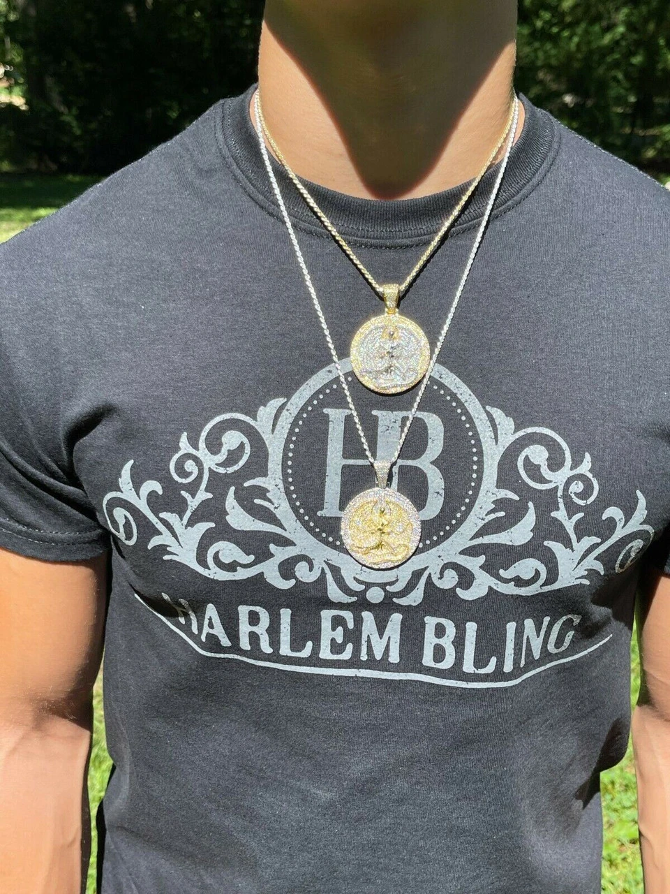 Real 925 Silver Gold Euphanasia Tupac 2Pac Pendant Medallion Necklace Iced Big 14 Real 925 Silver Gold Euphanasia Tupac 2Pac Pendant Medallion Necklace Iced Big - Image 12