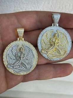 Real 925 Silver Gold Euphanasia Tupac 2Pac Pendant Medallion Necklace Iced Big 21 Real 925 Silver Gold Euphanasia Tupac 2Pac Pendant Medallion Necklace Iced Big -Harlem Bling Shop real 925 silver gold euphanasia tupac 2pac pendant medallion necklace iced big 40378.1664392697