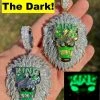 Real 925 Silver Gold Glows In Dark LION KING Huge 3" Hip Hop Pendant Necklace 2 Real 925 Silver Gold Glows In Dark LION KING Huge 3" Hip Hop Pendant Necklace -Harlem Bling Shop real 925 silver gold glows in dark lion king huge 3 hip hop pendant necklace 19330.1664357652