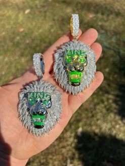 Real 925 Silver Gold Glows In Dark LION KING Huge 3" Hip Hop Pendant Necklace 21 Real 925 Silver Gold Glows In Dark LION KING Huge 3" Hip Hop Pendant Necklace -Harlem Bling Shop real 925 silver gold glows in dark lion king huge 3 hip hop pendant necklace 61963.1664356218