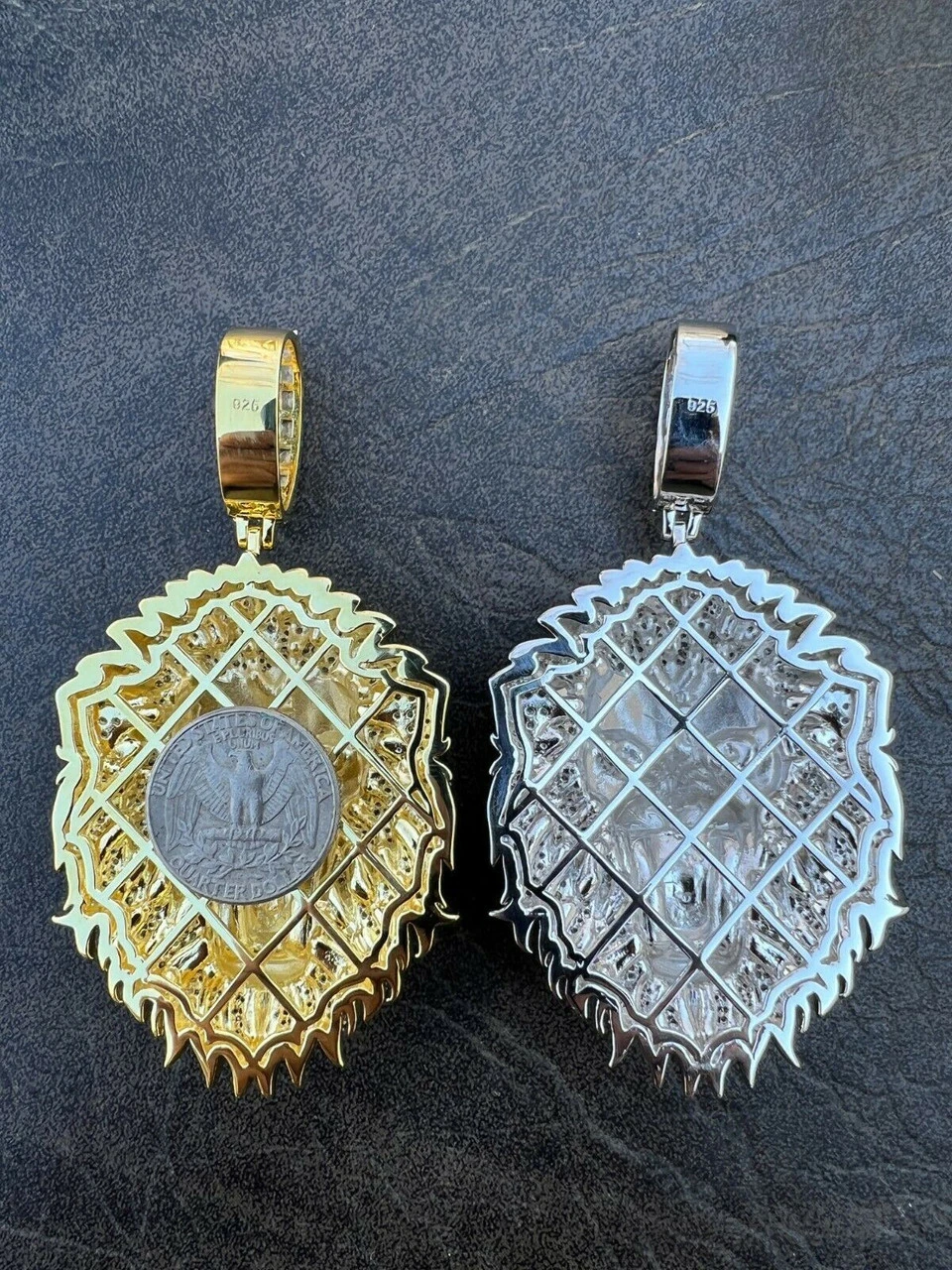 Real 925 Silver Gold Glows In Dark LION KING Huge 3" Hip Hop Pendant Necklace 12 Real 925 Silver Gold Glows In Dark LION KING Huge 3" Hip Hop Pendant Necklace - Image 10