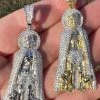 Real 925 Silver / Gold Saint St Lazarus Iced CZ Necklace Pendant Hip Hop Mens 2" 1 Real 925 Silver / Gold Saint St Lazarus Iced CZ Necklace Pendant Hip Hop Mens 2" -Harlem Bling Shop real 925 silver gold saint st lazarus iced cz necklace pendant hip hop mens 2 20769.1675447188