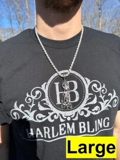 Real 925 Silver Saint St Lazarus Necklace Pendant Plain 1"-2.75" San Lazaro Mens -Harlem Bling Shop real 925 silver saint st lazarus necklace pendant plain 1 2.75 san lazaro mens 31732.1677782531