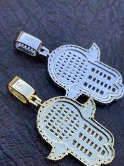 Real 925 Sterling Silver Hip Hop Iced Hand Of Fatima W. Islamic Allah Sign Gold 24 Real 925 Sterling Silver Hip Hop Iced Hand Of Fatima W. Islamic Allah Sign Gold -Harlem Bling Shop real 925 sterling silver hip hop iced hand of fatima w islamic allah sign gold 04089.1664383090