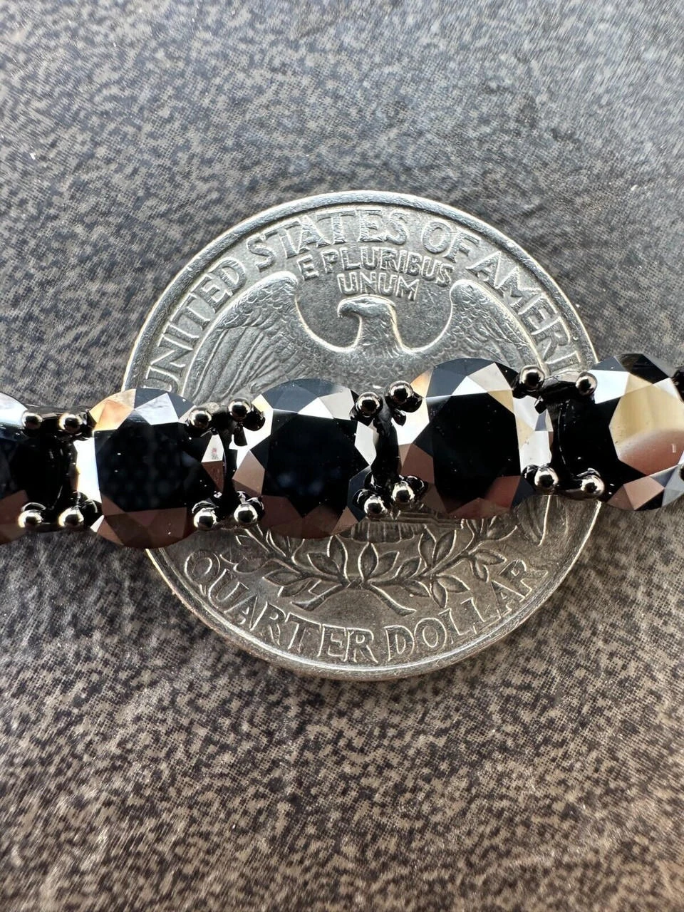 Real Black MOISSANITE 7mm Tennis Bracelet Oxidized Black Rhodium Over 925 Silver 7 Real Black MOISSANITE 7mm Tennis Bracelet Oxidized Black Rhodium Over 925 Silver - Image 5