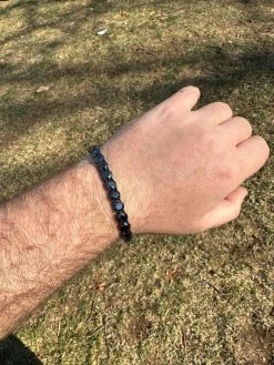 Real Black MOISSANITE 7mm Tennis Bracelet Oxidized Black Rhodium Over 925 Silver 38 Real Black MOISSANITE 7mm Tennis Bracelet Oxidized Black Rhodium Over 925 Silver -Harlem Bling Shop real black moissanite 7mm tennis bracelet oxidized black rhodium over 925 silver 28849.1676053019