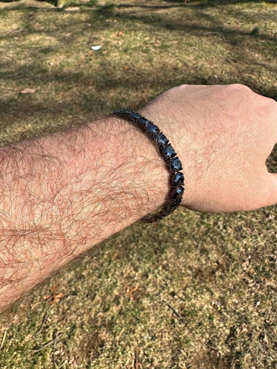 Real Black MOISSANITE 7mm Tennis Bracelet Oxidized Black Rhodium Over 925 Silver 22 Real Black MOISSANITE 7mm Tennis Bracelet Oxidized Black Rhodium Over 925 Silver - Image 20