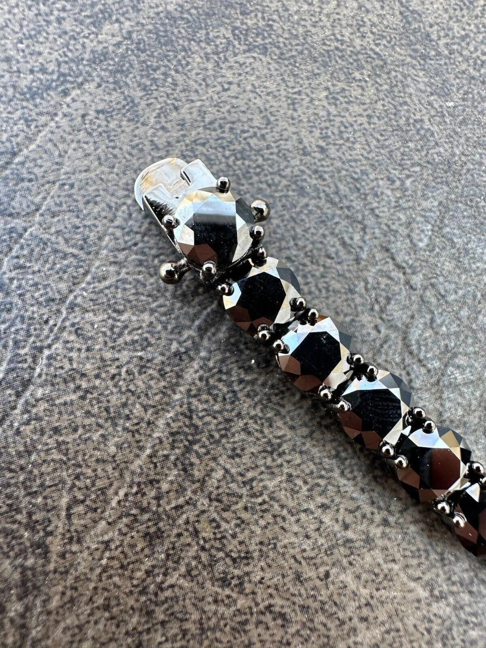 Real Black MOISSANITE 7mm Tennis Bracelet Oxidized Black Rhodium Over 925 Silver 9 Real Black MOISSANITE 7mm Tennis Bracelet Oxidized Black Rhodium Over 925 Silver - Image 7