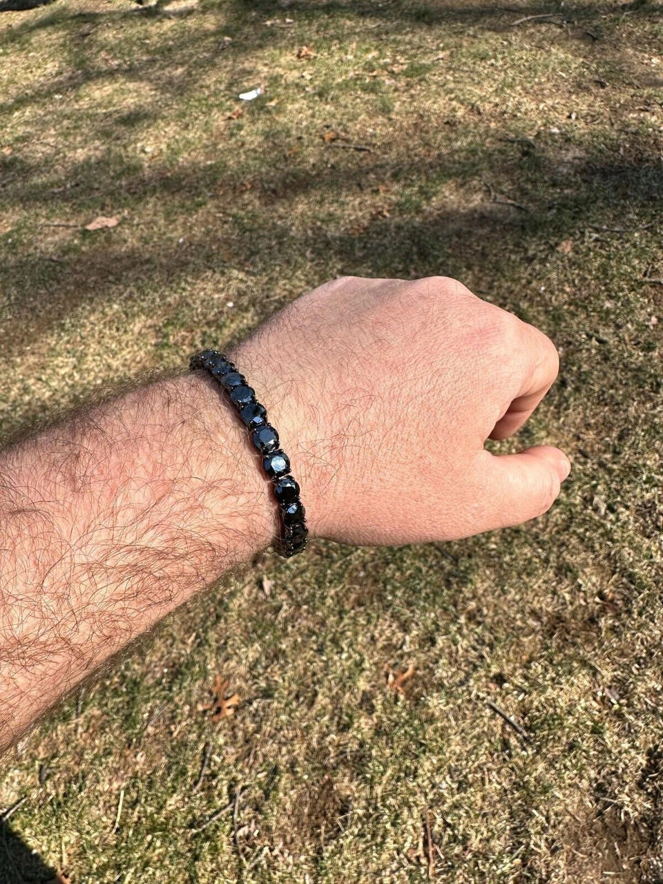 Real Black MOISSANITE 7mm Tennis Bracelet Oxidized Black Rhodium Over 925 Silver 20 Real Black MOISSANITE 7mm Tennis Bracelet Oxidized Black Rhodium Over 925 Silver - Image 18