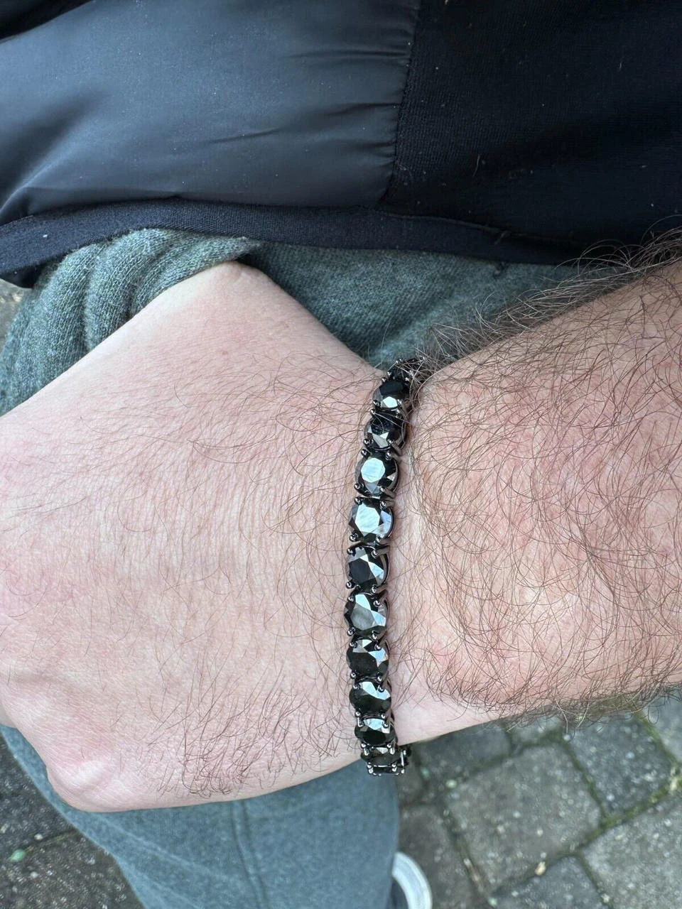 Real Black MOISSANITE 7mm Tennis Bracelet Oxidized Black Rhodium Over 925 Silver 17 Real Black MOISSANITE 7mm Tennis Bracelet Oxidized Black Rhodium Over 925 Silver - Image 15