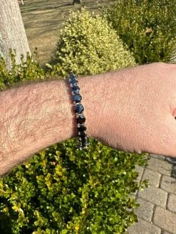 Real Black MOISSANITE Thick 7mm Tennis Bracelet 925 Silver Pass Diamond Tester 31 Real Black MOISSANITE Thick 7mm Tennis Bracelet 925 Silver Pass Diamond Tester -Harlem Bling Shop real black moissanite thick 7mm tennis bracelet 925 silver pass diamond tester 06007.1676053274