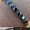 Real Black MOISSANITE Thick 7mm Tennis Bracelet 925 Silver Pass Diamond Tester -Harlem Bling Shop real black moissanite thick 7mm tennis bracelet 925 silver pass diamond tester 52430.1676052930