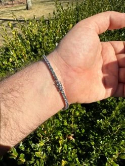 Real Iced Blue Gray MOISSANITE 3mm Tennis Bracelet 925 Silver Pass Diamond Test 31 Real Iced Blue Gray MOISSANITE 3mm Tennis Bracelet 925 Silver Pass Diamond Test -Harlem Bling Shop real iced blue gray moissanite 3mm tennis bracelet 925 silver pass diamond test 01655.1676658420