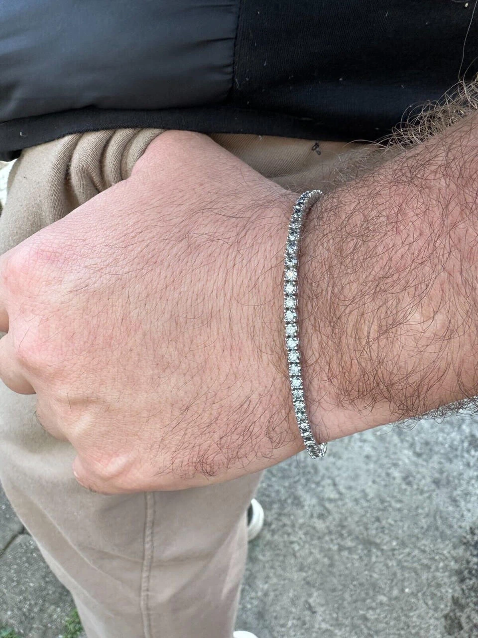 Real Iced Blue Gray MOISSANITE 3mm Tennis Bracelet 925 Silver Pass Diamond Test 15 Real Iced Blue Gray MOISSANITE 3mm Tennis Bracelet 925 Silver Pass Diamond Test - Image 13