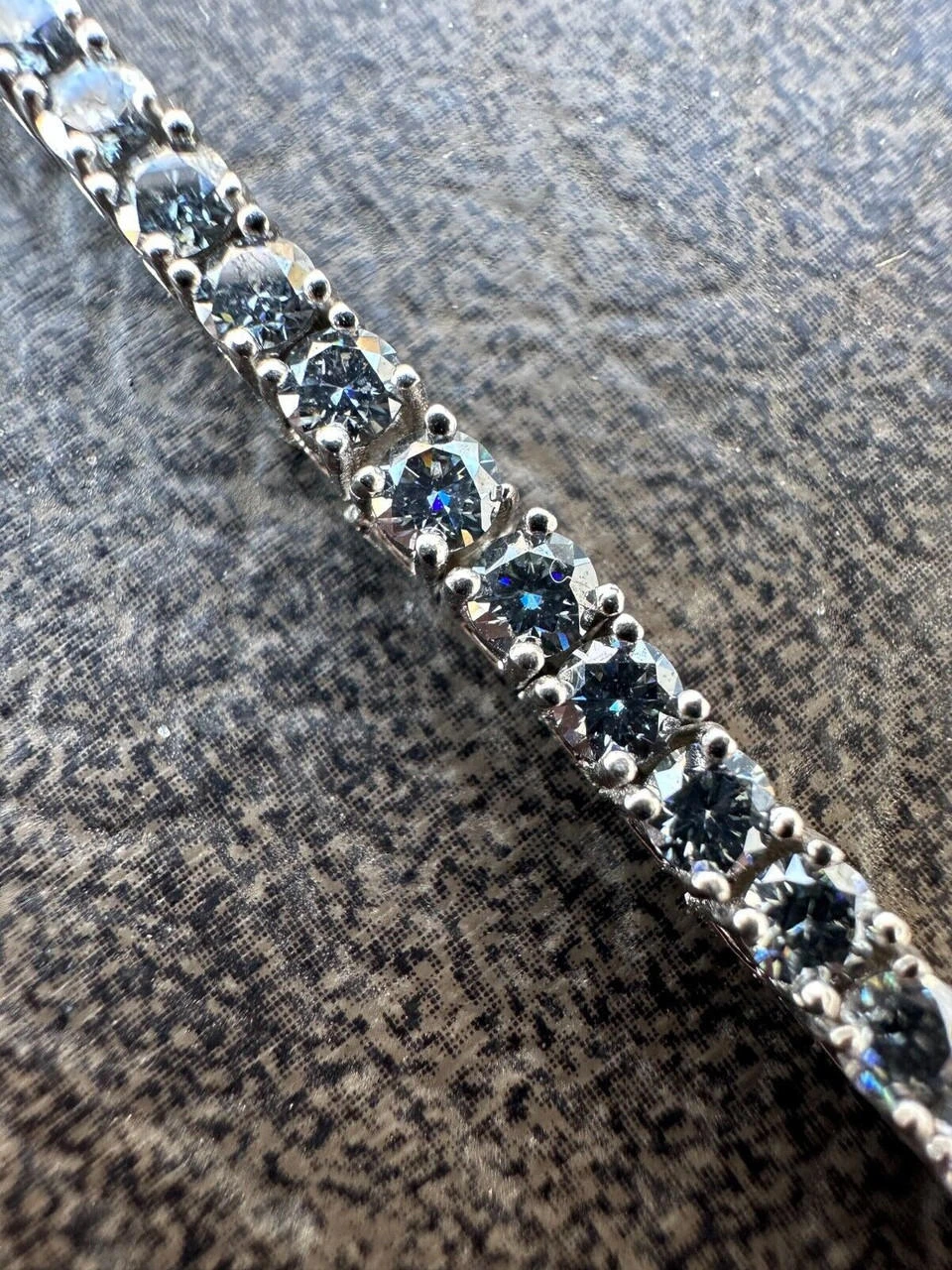Real Iced Blue Gray MOISSANITE 3mm Tennis Bracelet 925 Silver Pass Diamond Test 6 Real Iced Blue Gray MOISSANITE 3mm Tennis Bracelet 925 Silver Pass Diamond Test - Image 4