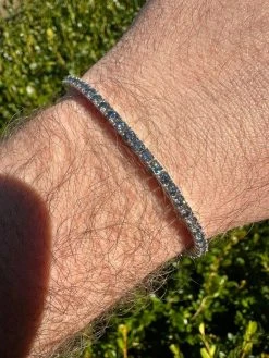 Real Iced Blue Gray MOISSANITE 3mm Tennis Bracelet 925 Silver Pass Diamond Test 33 Real Iced Blue Gray MOISSANITE 3mm Tennis Bracelet 925 Silver Pass Diamond Test -Harlem Bling Shop real iced blue gray moissanite 3mm tennis bracelet 925 silver pass diamond test 37619.1676658208