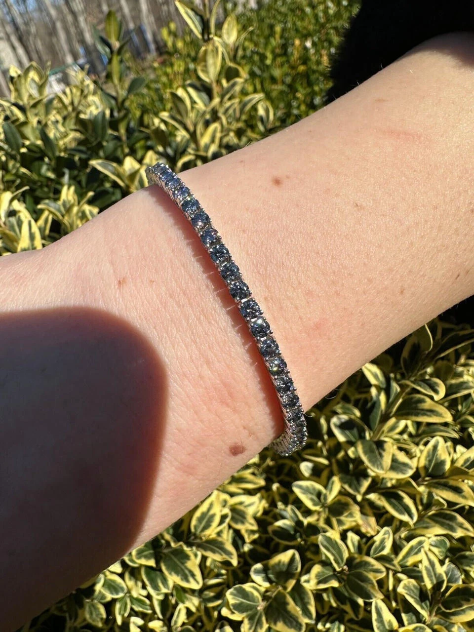 Real Iced Blue Gray MOISSANITE 3mm Tennis Bracelet 925 Silver Pass Diamond Test 21 Real Iced Blue Gray MOISSANITE 3mm Tennis Bracelet 925 Silver Pass Diamond Test - Image 19