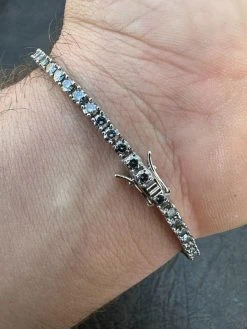 Real Iced Blue Gray MOISSANITE 3mm Tennis Bracelet 925 Silver Pass Diamond Test 36 Real Iced Blue Gray MOISSANITE 3mm Tennis Bracelet 925 Silver Pass Diamond Test -Harlem Bling Shop real iced blue gray moissanite 3mm tennis bracelet 925 silver pass diamond test 70769.1676658390