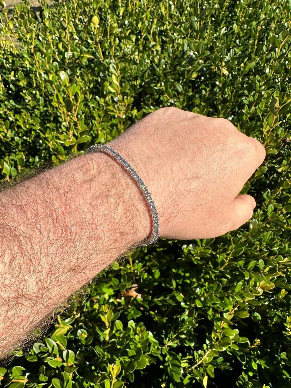 Real Iced Blue Gray MOISSANITE 3mm Tennis Bracelet 925 Silver Pass Diamond Test 13 Real Iced Blue Gray MOISSANITE 3mm Tennis Bracelet 925 Silver Pass Diamond Test - Image 11